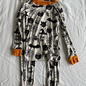 Little Sleepies Halloween Pajama Set with Orange Trim